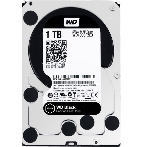 HDD WD Black WD1003FZEX 1TB/8,9/600/72 Sata III 64MB (D)