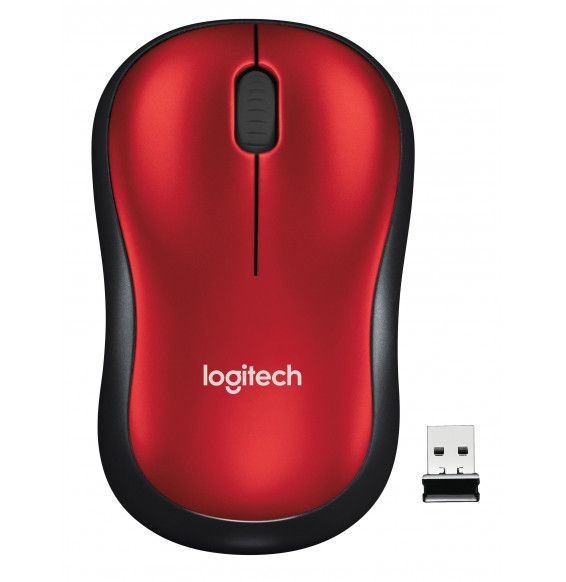 Mouse Logitech M185 Wireless red (910-002240)