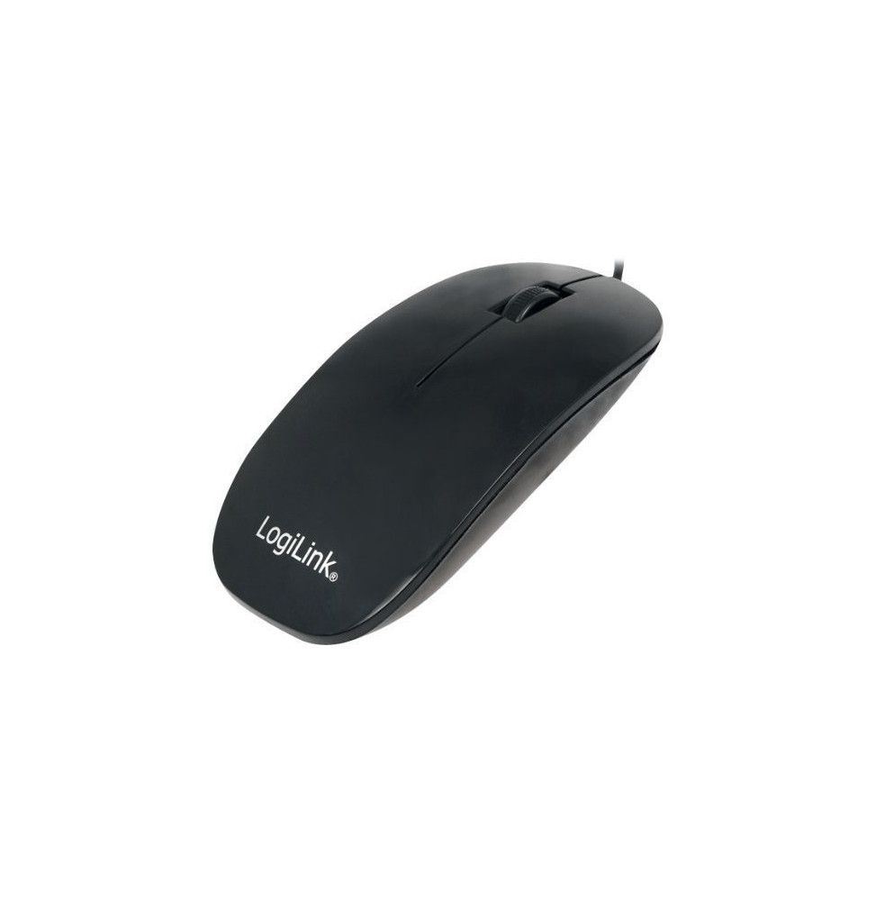 Mouse LogiLink Slim Optical, USB, 1000dpi, black (ID0063)