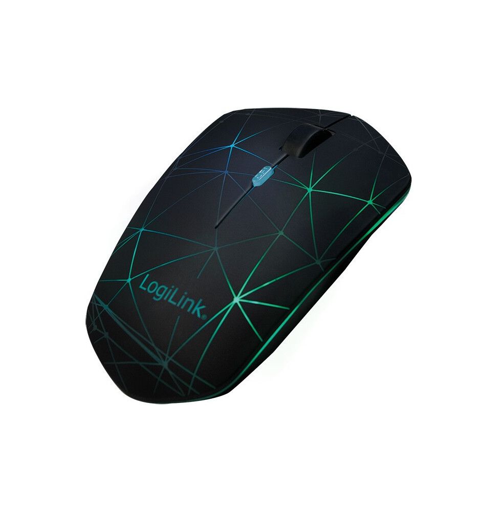 Mouse LogiLink Optisch, Bluetooth, beleuchtet, Schwarz (ID0172)