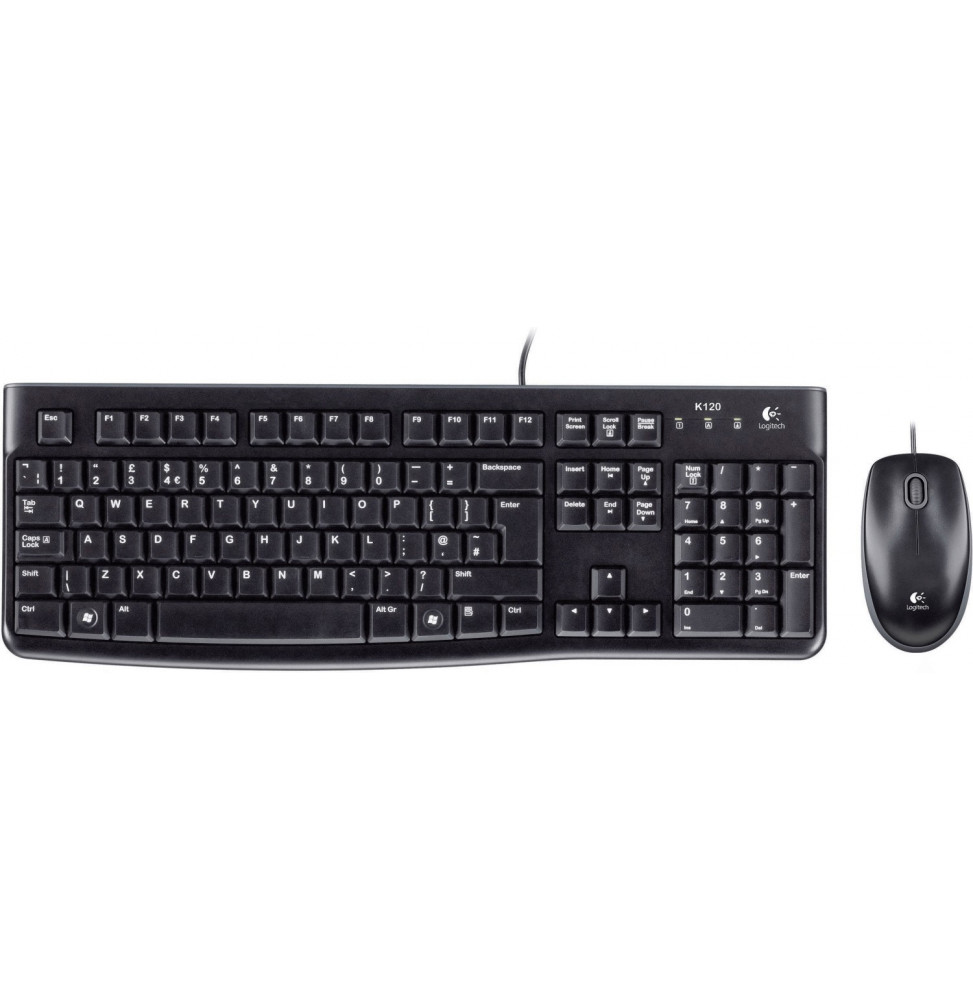 Keyboard & Mouse Logitech Wired Kombo MK120 black (DE) (920-002540)