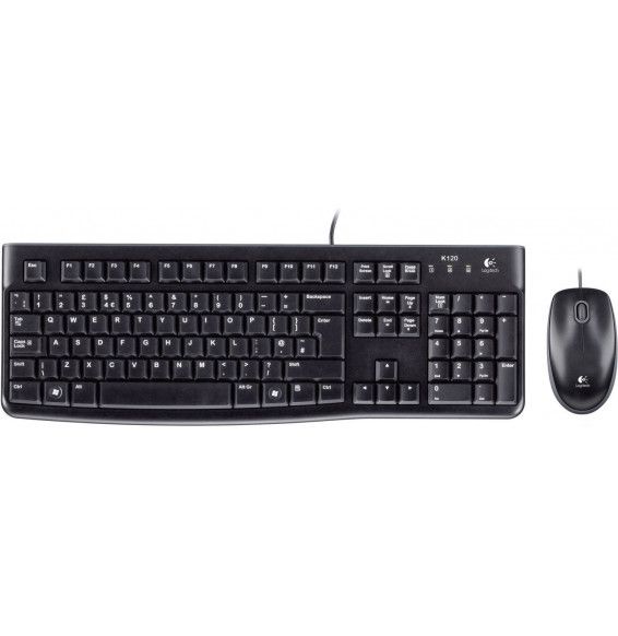 Keyboard & Mouse Logitech Wired Kombo MK120 black (DE) (920-002540)