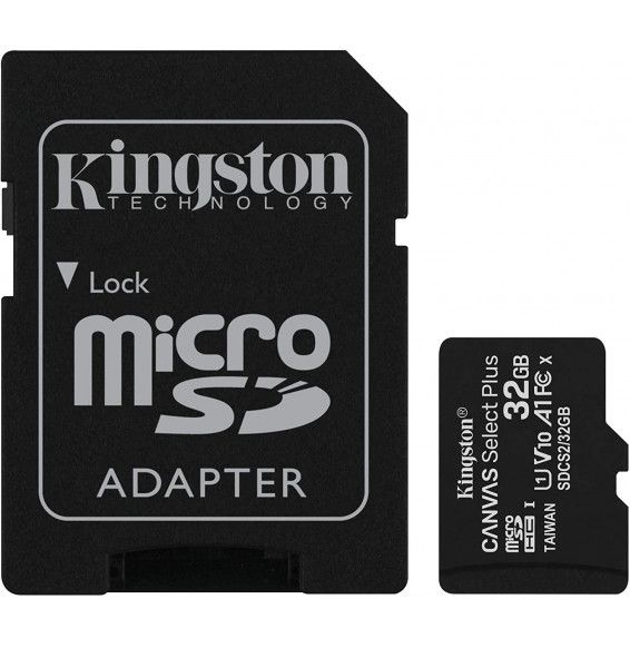 Micro SDHC 32GB Kingston Canvas Select Plus + Adapter SDCS2/32GB