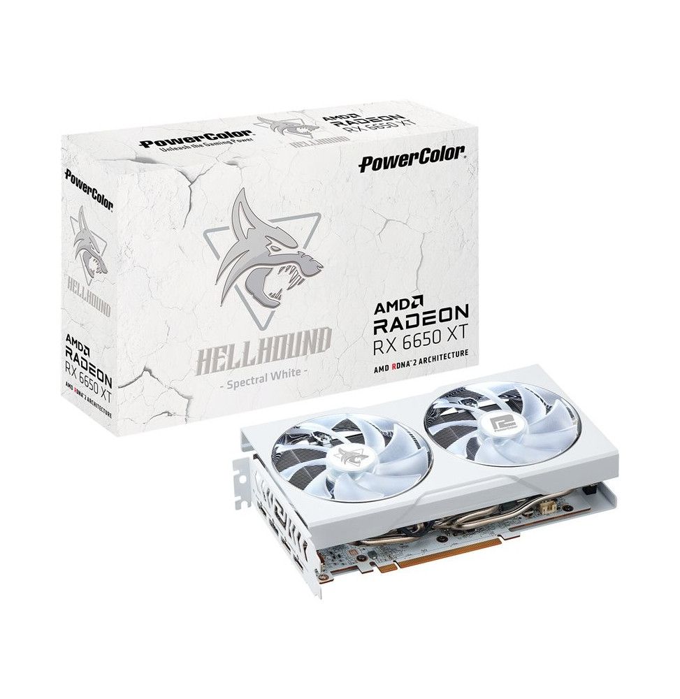 VGA PowerColor Radeon Hellhound Spectral White RX 6650 XT 8GB GDDR6