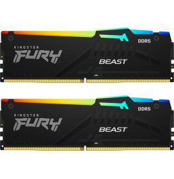 DDR5 32GB KIT 2x16GB PC 5200 Kingston FURY Beast RGB KF552C40BBAK2-32