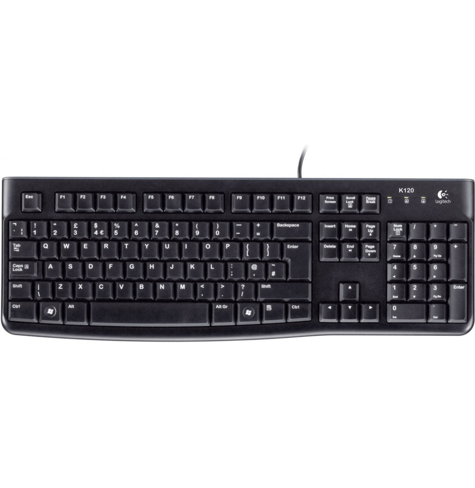 Keyboard Logitech K120 wired black (DE) (920-002489)