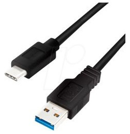 Kabel LogiLink USB 3.2 Kabel A-Stecker-C-Stecker schwarz 2 m CU0170