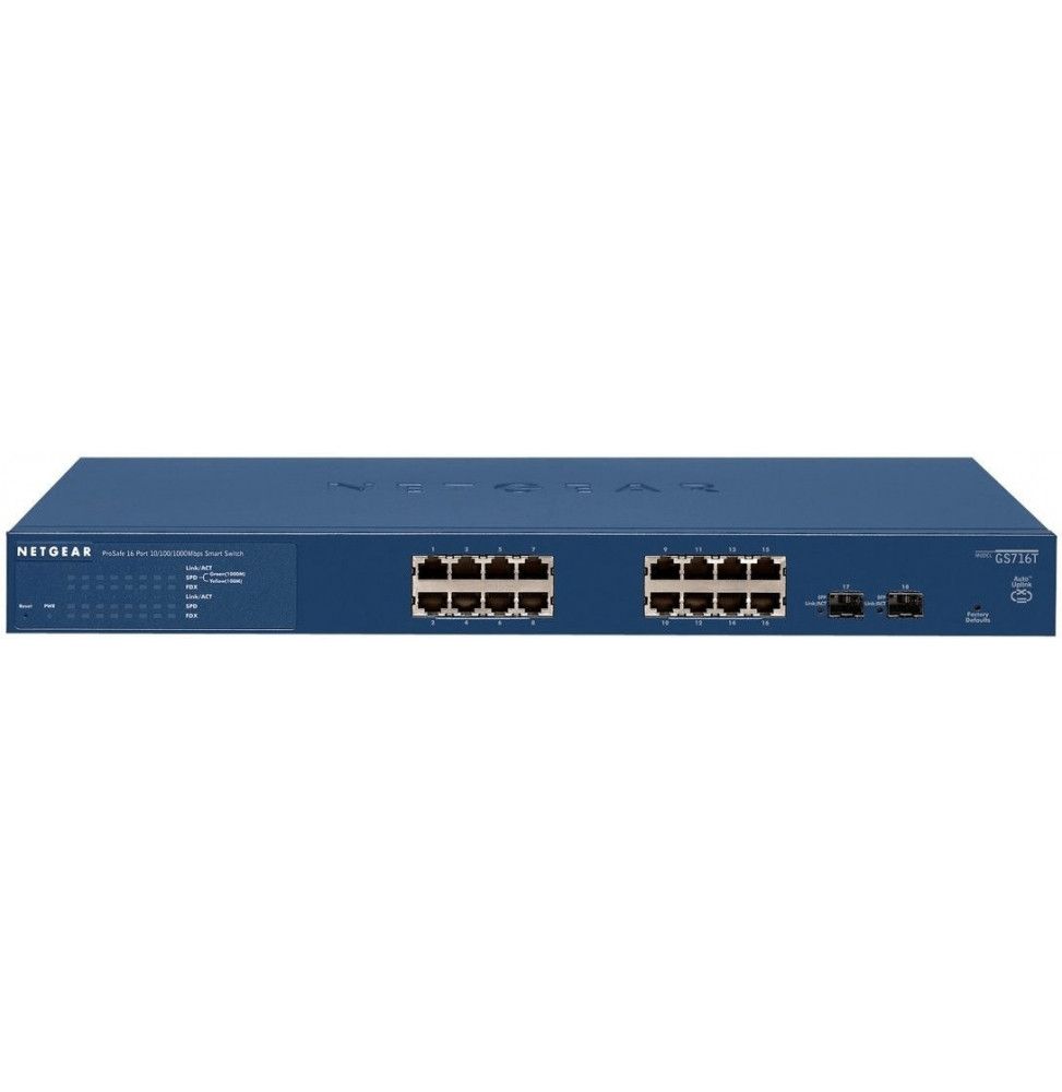 NETGEAR Switch Desktop Pro Safe 16-port 10/100/1000 GS716T-300EUS
